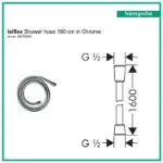 Isiflex B Tuš crevo 160 Chrome 28276000